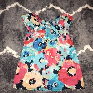 Liz Lange Maternity Floral Shirt